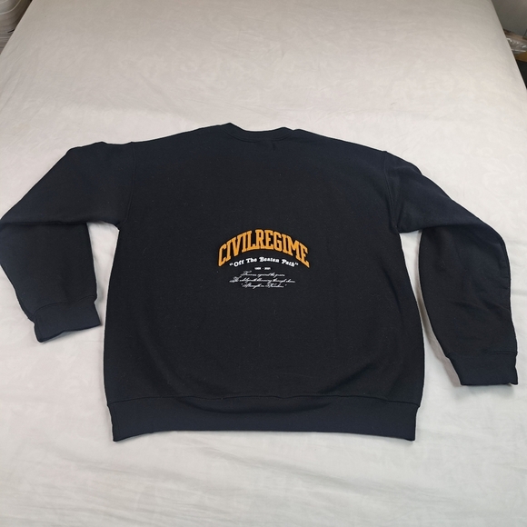 Civil Regime "Off The Beaten Path"  Black Crewneck Sweatshirt Size M - Picture 9 of 10